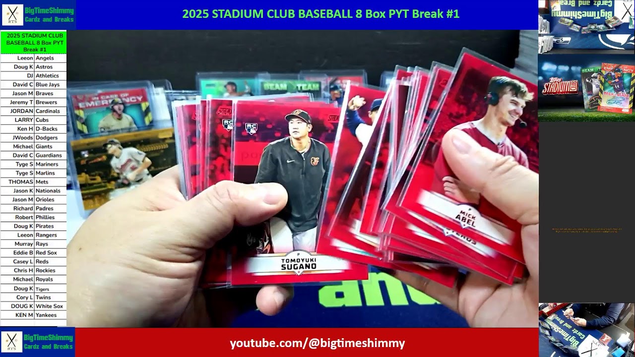 2025 STADIUM CLUB BASEBALL 8 Box PYT Break #1