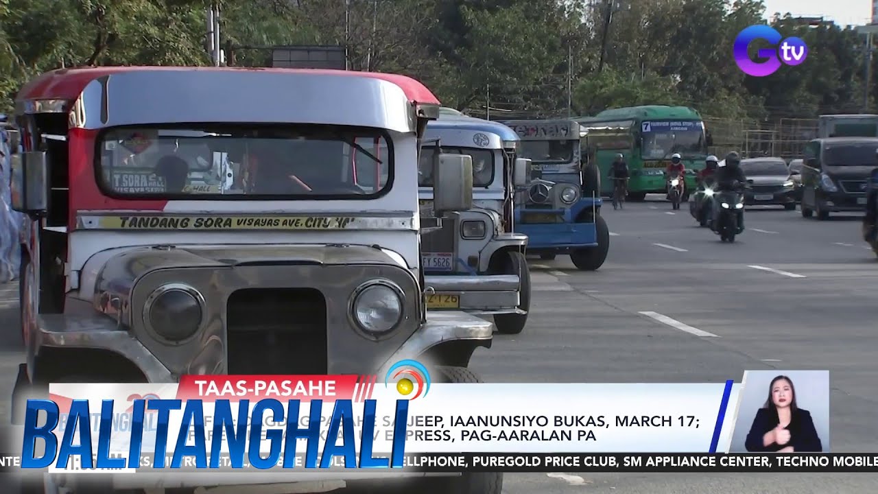LTFRB - Dagdag-pasahe sa jeep, iaanunsiyo bukas, March 17; fare hike sa taxi... | Balitanghali