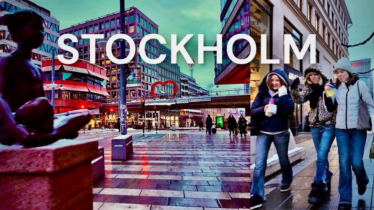 Stockholm Walk 🇸🇪 | Winter Afternoon City Flow • Snowy Streets (4K)