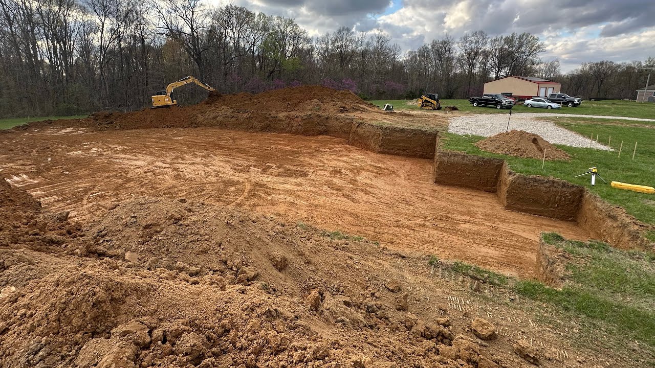MORE DIRT. FIRST BASEMENT DIG. (Discussion & TIMELAPSE) #excavator