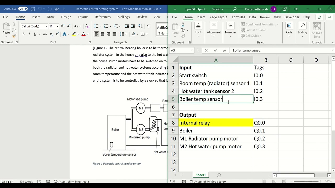 PLC programming of Domestic central heating system  Part 1
