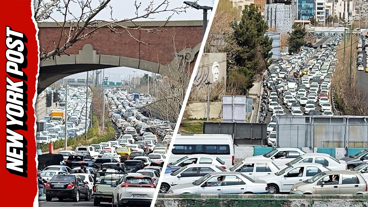 Traffic, Confusion Pack the Streets of Tehran After U.S. and Israel Strike Iran
