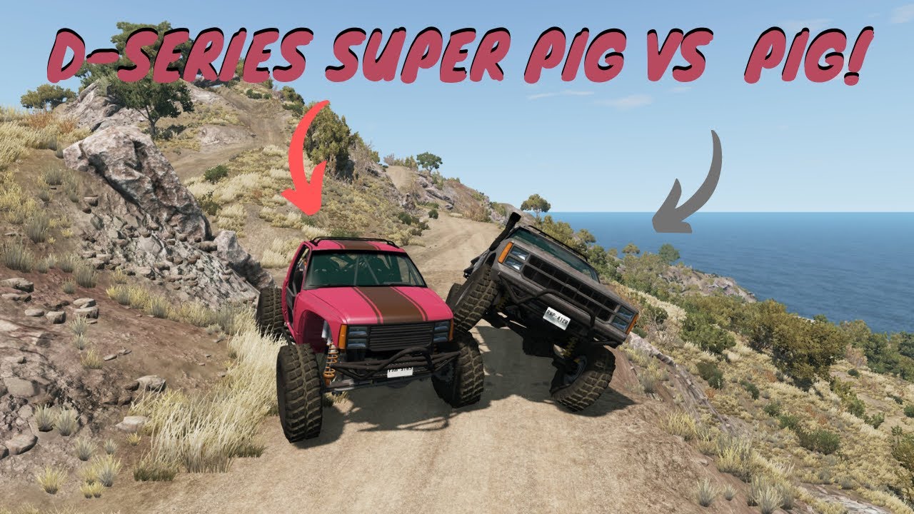 D-Series Pig vs Super Pig! The Better Crawler? | Barnabas (Small Island Remake) Beam.NG Drive 0.21
