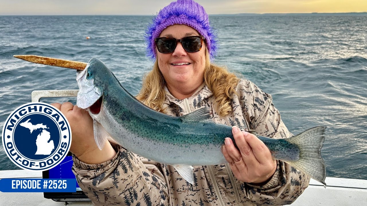 Salmon Fishing, Bow Fishing; Michigan Out of Doors TV #2525