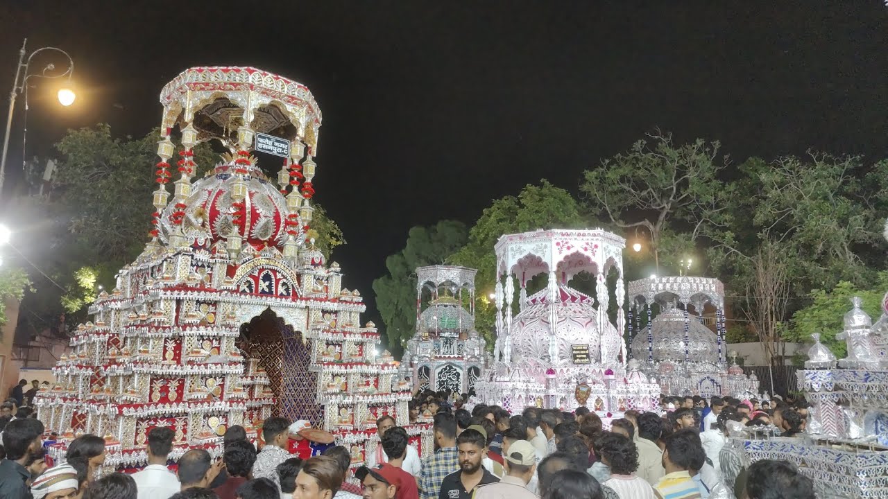 Jaipur Muharram 2025 jorawar Singh gate mein tajiye nikate waqt barish aa gyi #muharramtajiya