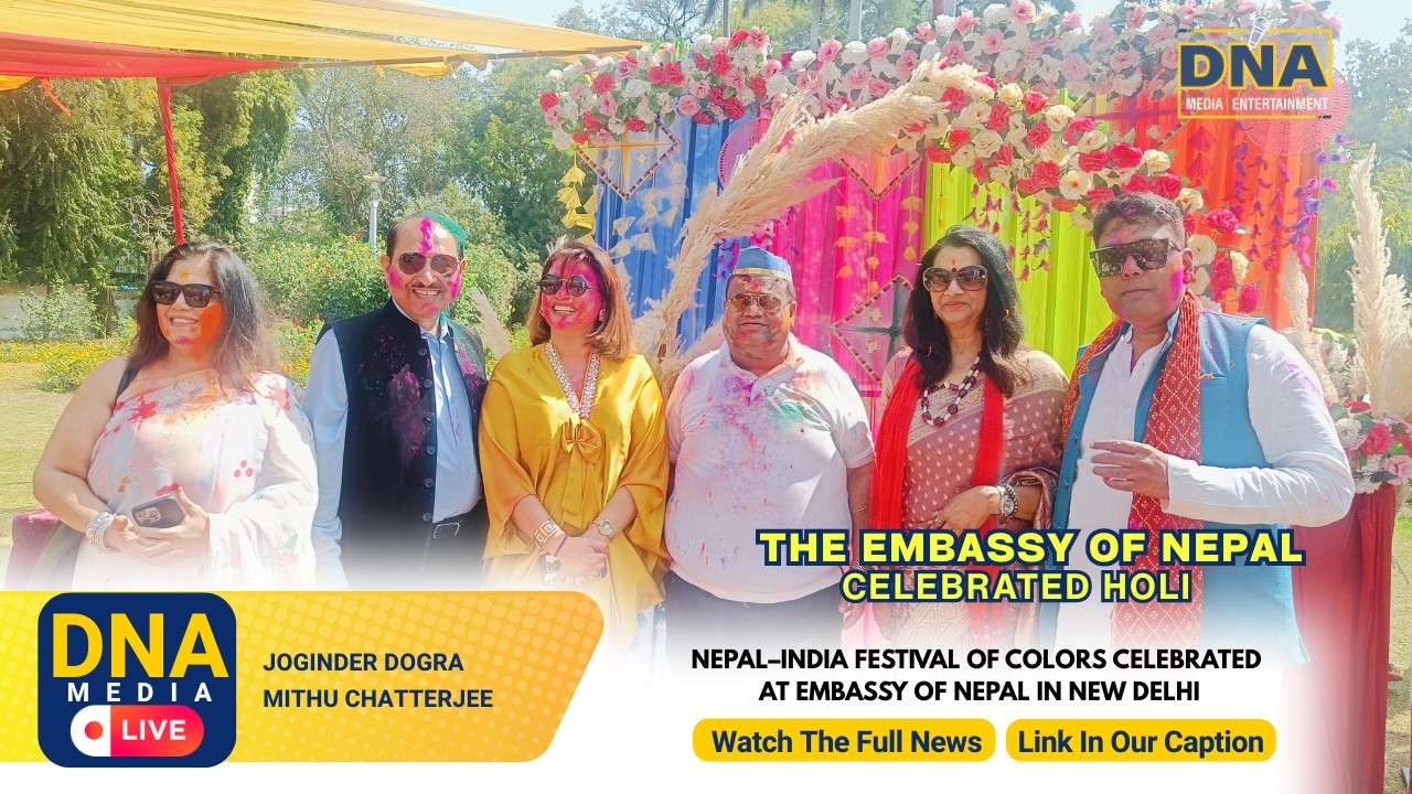 Holi Celebration 2026 at Embassy of Nepal | Nepal–India Festival of Colors | DNA Media Coverage