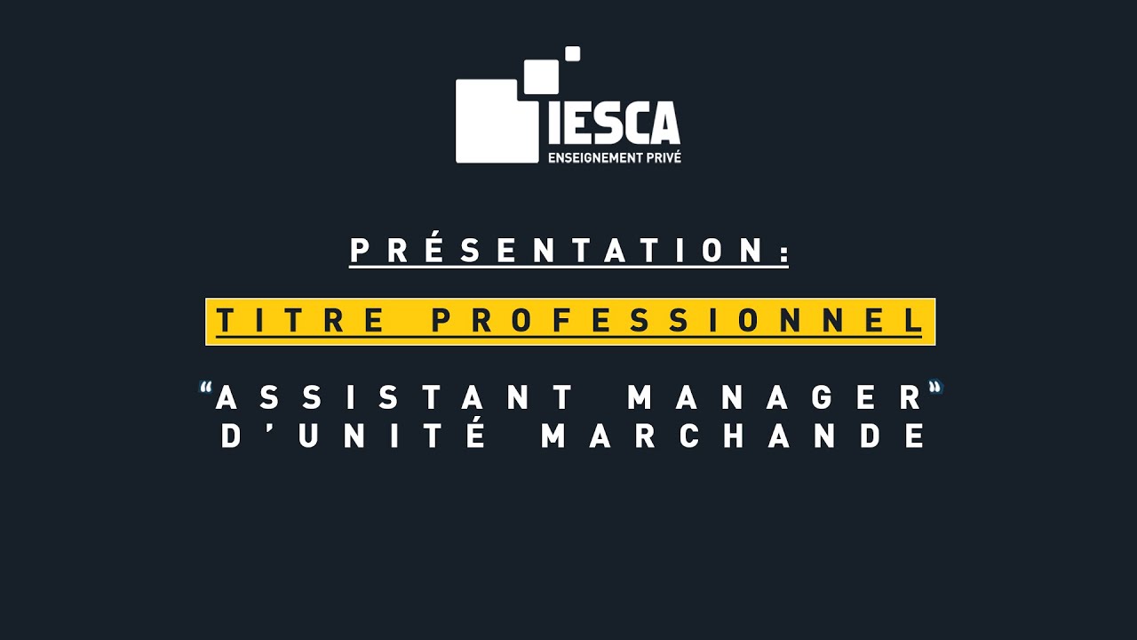 Présentation du Titre Professionnel 