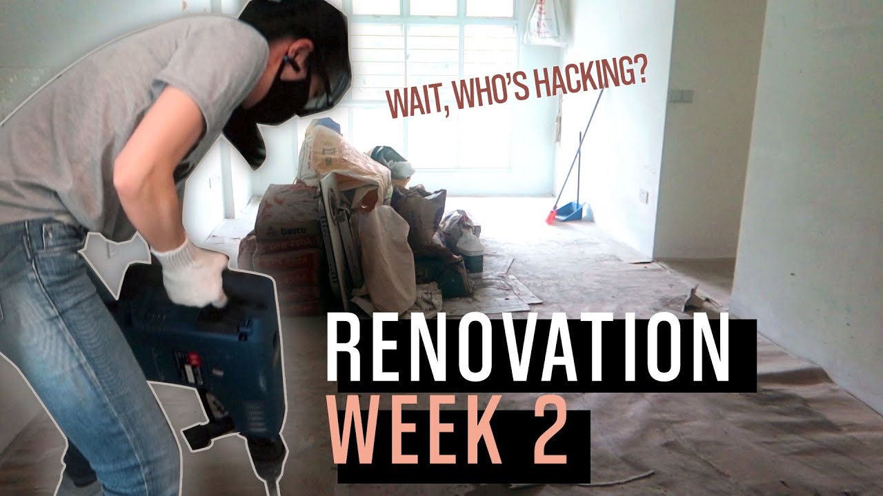 Hacking + Toilet Tiles: 4 Room Resale HDB Renovation Update