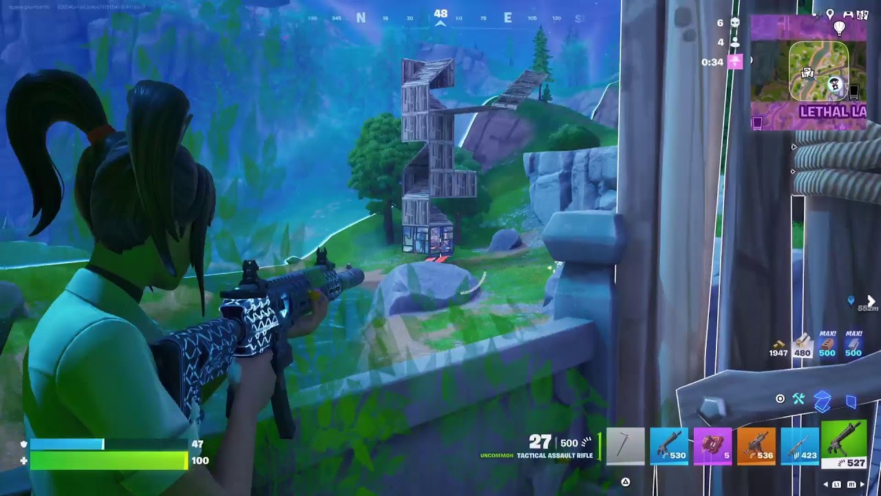 Playing Fortnite