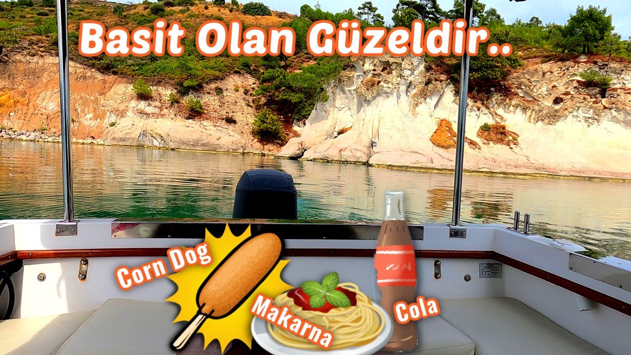 (16)KARABURUN KOYLARI K&Uuml;&Ccedil;&Uuml;K TEKNE B&Uuml;Y&Uuml;K LEZZET  CORN DOG YAPTIK -TEKNEDE YEMEK -TEKNEDE YAŞAM
