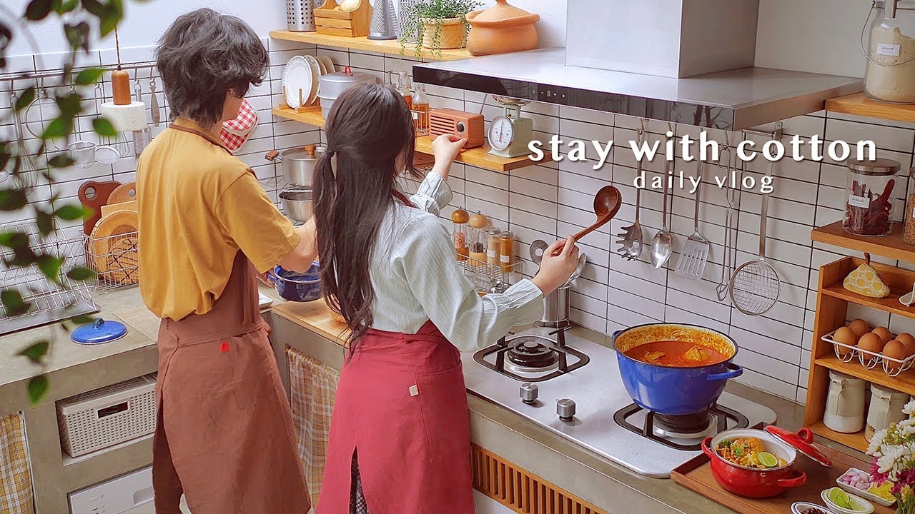 6:00 утра Распорядок дня 👫🏻 | Тайская кухня (Khao Soi Gai) 🥘 | Уборка и уход за кошками 🐈 | VLOG