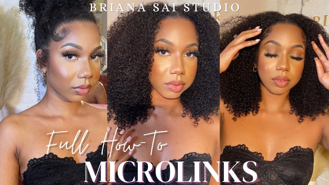 Curly Microlinks On 3C Natural Hair Client DETAILED | Curls Queen