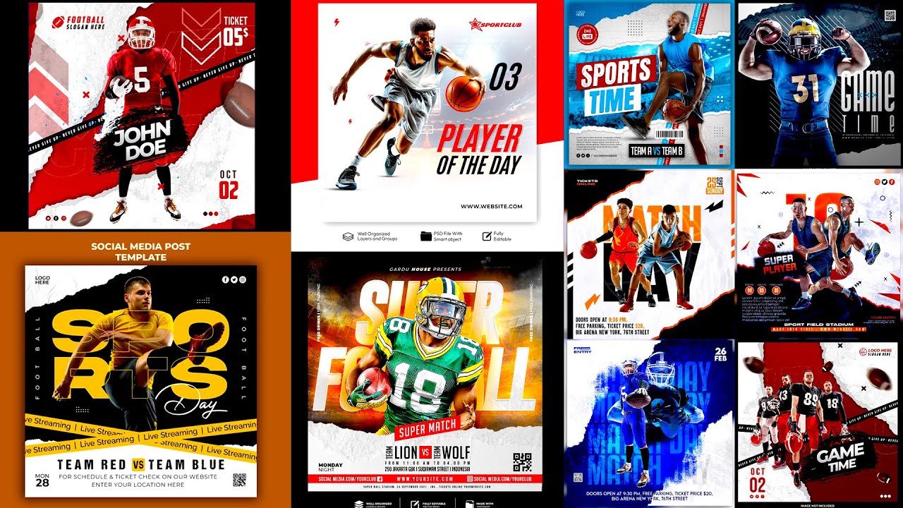 free psd sports flyer templates | sports poster template photoshop #sports #soccer #photoshop
