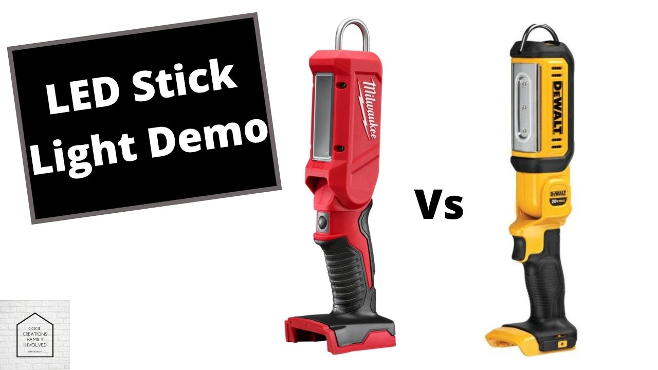 Обзор и демонстрация светодиодных фонарей Dewalt Led Stick и Milwaukee Led Stick