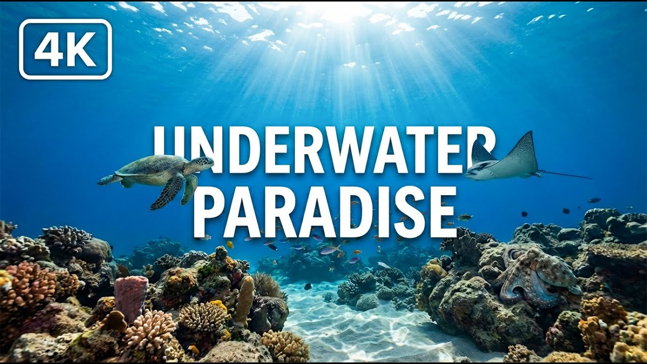 Underwater Paradise 4K | The Ocean’s Hidden World | Relaxing Sounds