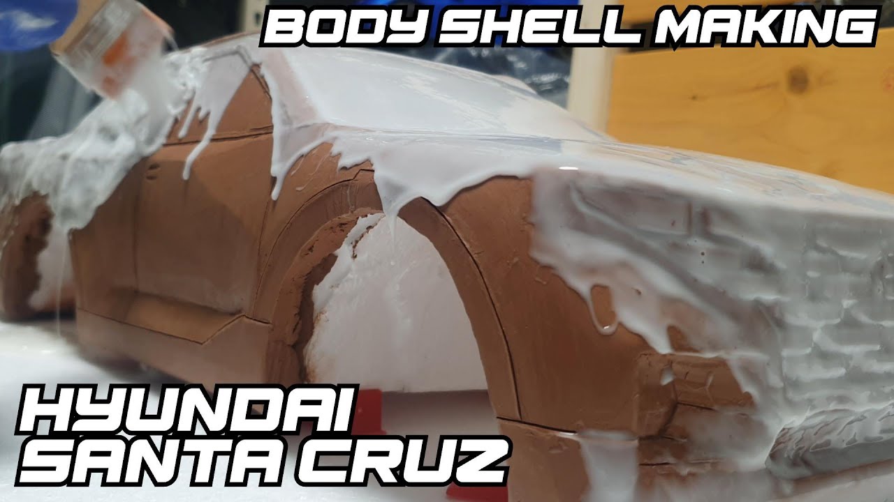 RC Car Body Making Part 2 : Silicone Mold Making (Hyundai Santa Cruz For Traxxas TRX4 324mm Chassis)