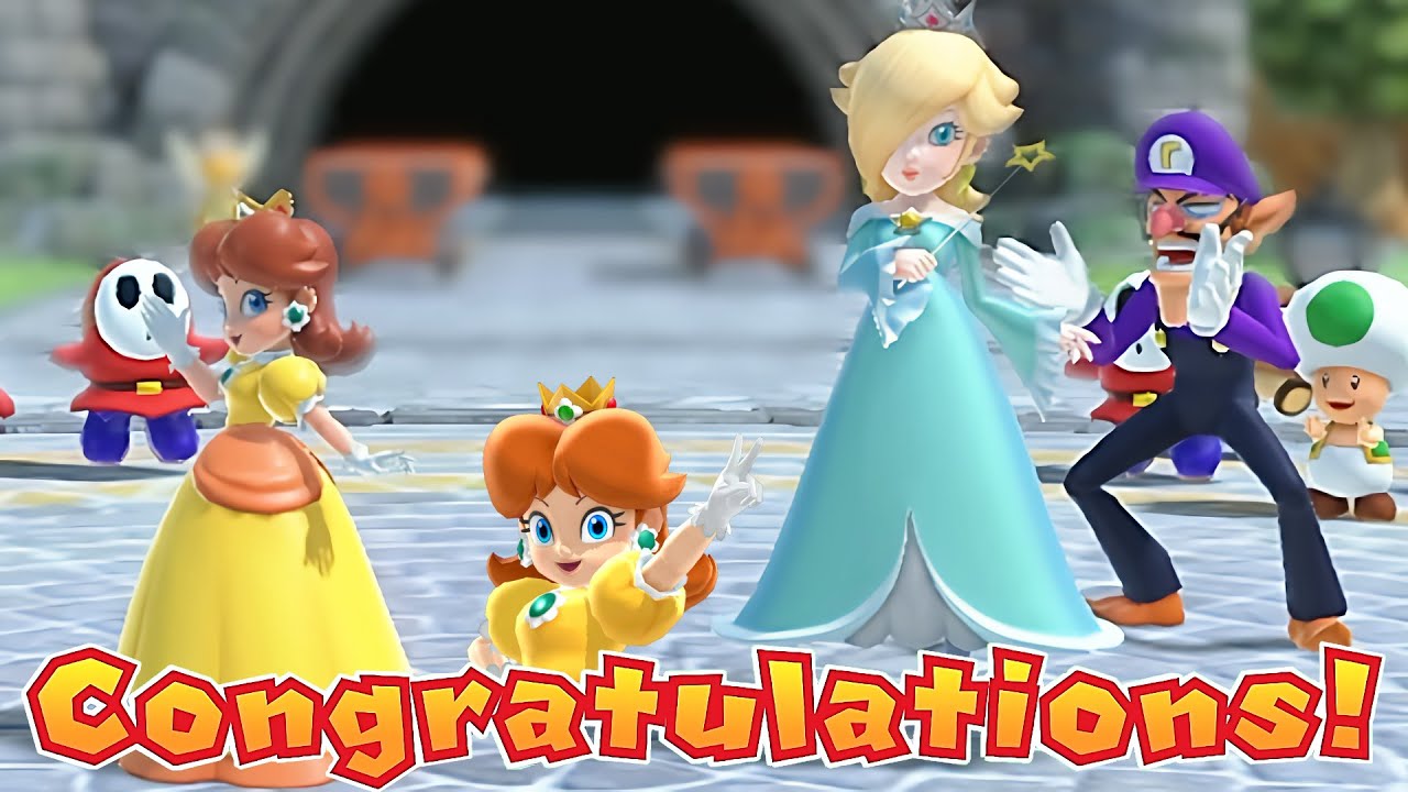 Mario Party Superstars Tag Match Daisy and Rosalina vs Waluigi and Wario