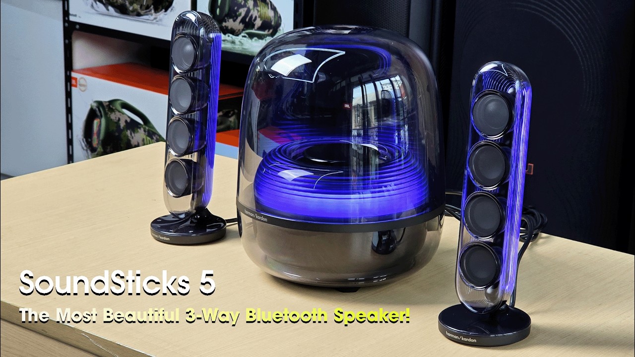 The Most Beautiful 3-Way Bluetooth Speaker | Harman Kardon SoundSticks 5