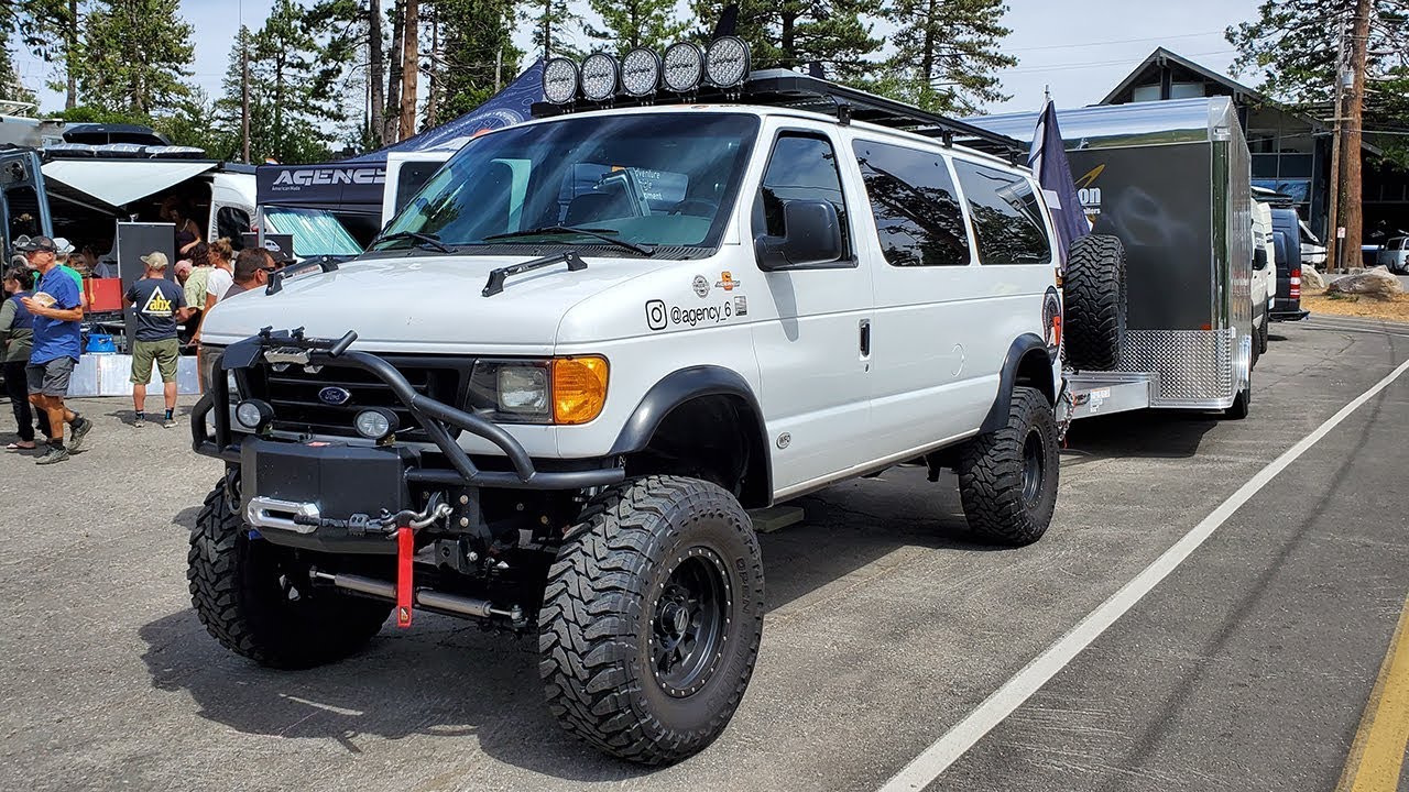 Ultimate 4x4 Van Ford Econoline E-350 6.0L TurboDiesel with 8 Inch Lift & Go Pro Solar Power