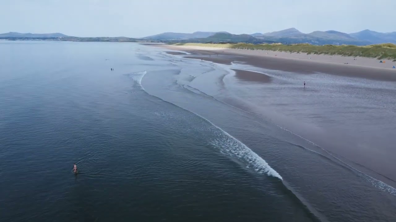 Harlech Beach Wales England 4K Video 🏴󠁧󠁢󠁷󠁬󠁳󠁿@flydronetube8368