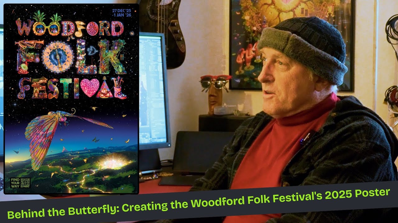 Behind the Butterfly: Creating Woodford Folk Festival's 2025 Poster