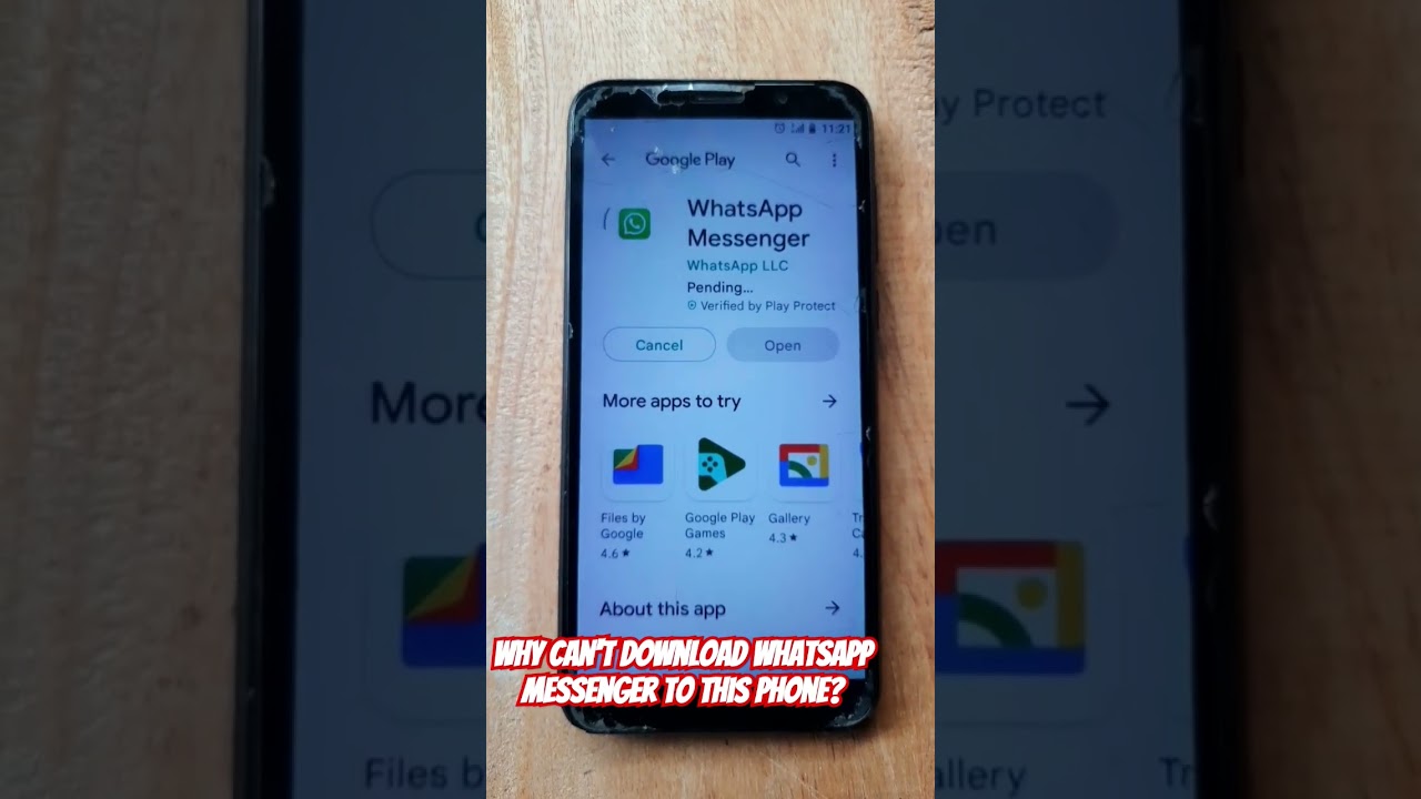 Why can't download whatsapp messenger to this phone...?