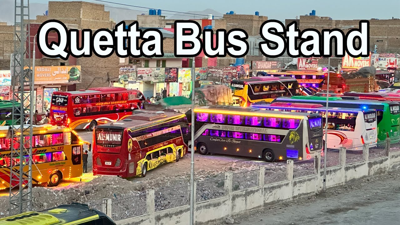 Quetta's Buses stuck in heavy traffic || Traffic jam in Bus Stand