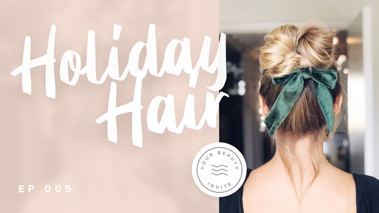 Easy Updo Twisted Topknot Bun : Holiday Hair