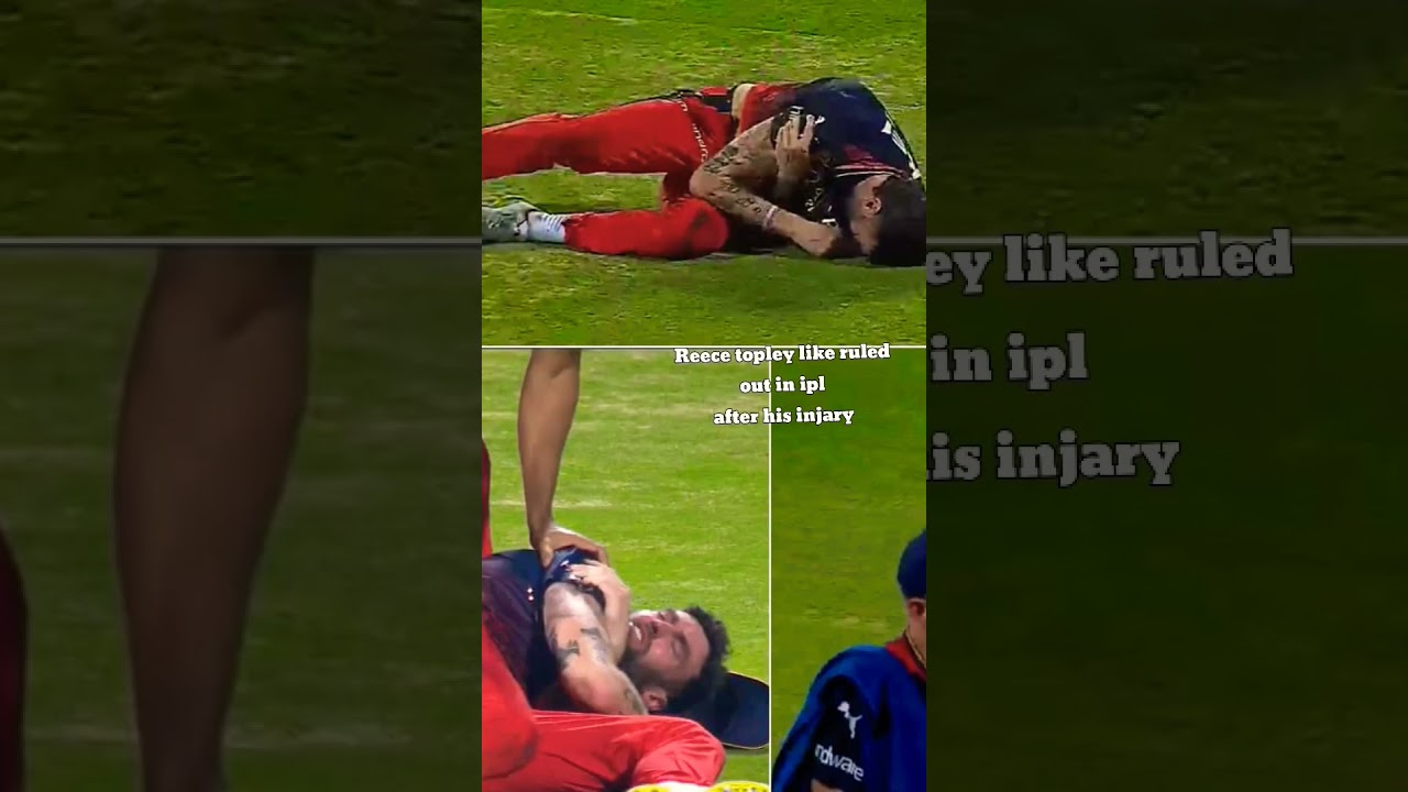 Reece Topley has to be taken out of the ground due to a shoulder injury. #ipl