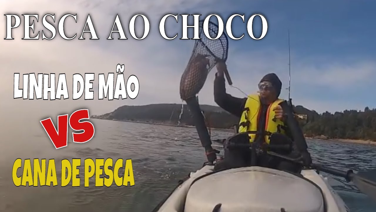 PESCA AO CHOCO LINHA DE MÃO OU CANA DE PESCA?/CUTTLEFISH FISHING FROM KAYAK/SEPIA DESDE KAYAK/الحبار