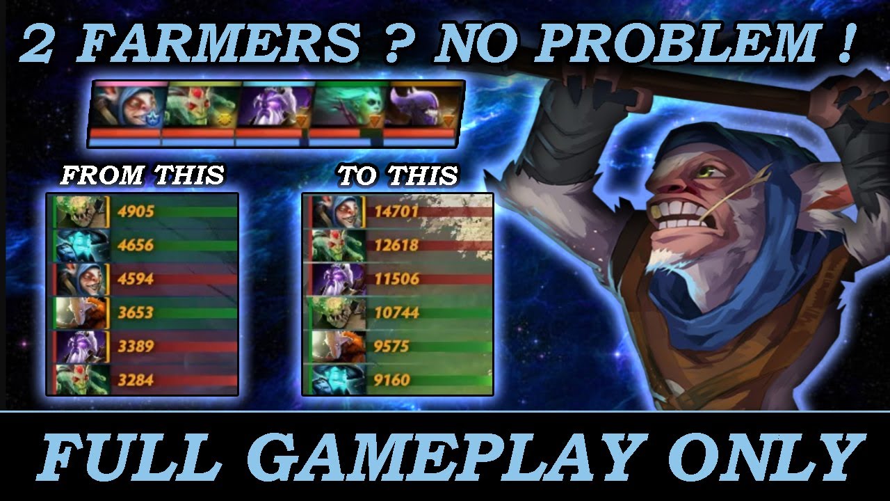 How to Farm with 2 Farming Heroes Meepo and Medusa - Full Gameplay Meepo #60