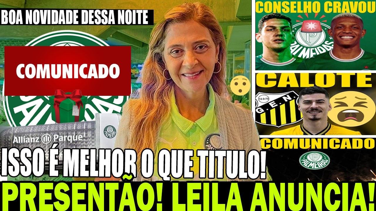 PALMEIRAS PRESENTEIA TORCIDA! CONTRATAÇÃO DEFINIDA PRESIDENTE! ROMULO PREOCUPA! ALLIANZ VAI AUMENTAR