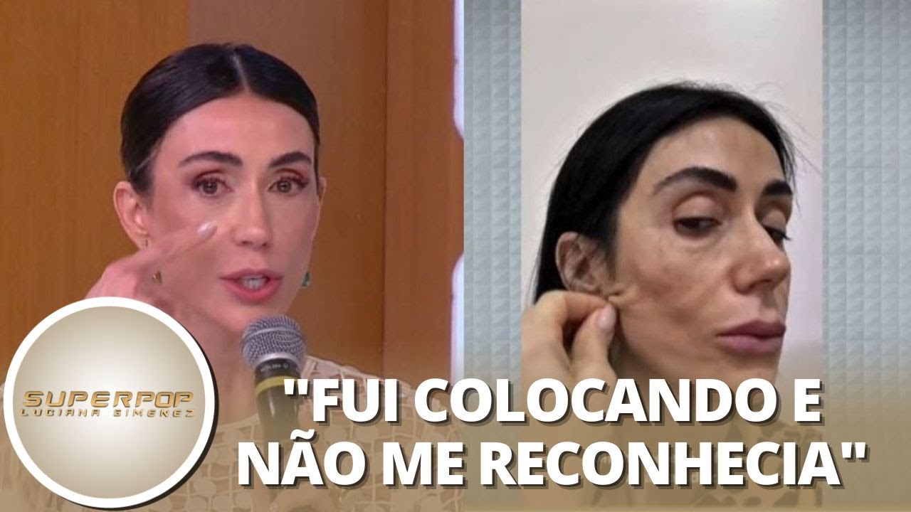 Michelle Barros relembra problema com preenchimento no rosto: 