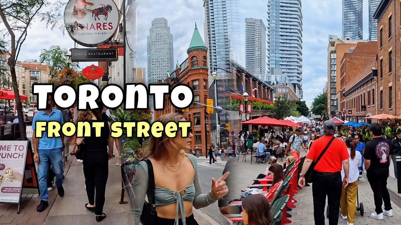 Toronto Walking Tour, Front Street Downtown Toronto Canada 🇨🇦 4K