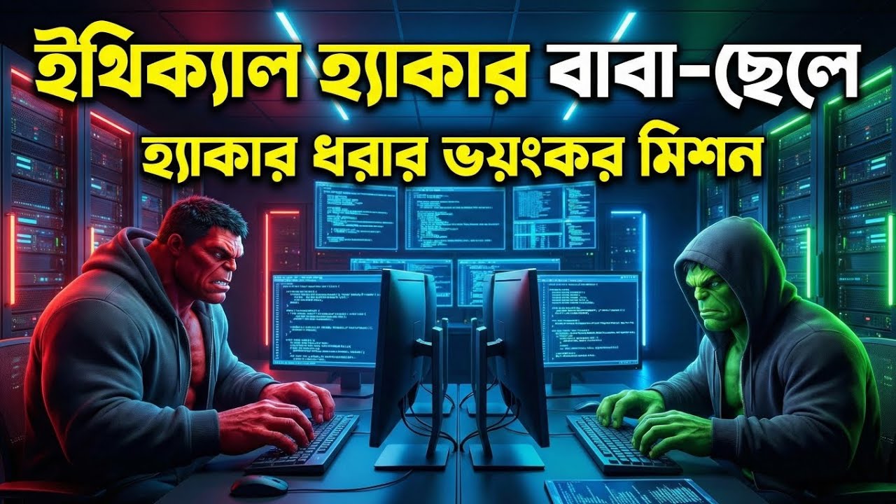 ইথিক্যাল হ্যাকার বাবা- ছেলে। হ্যাকার ধরার ভয়ংকর মিশন। Hulk AI Bangla Video। Ethical Hacking