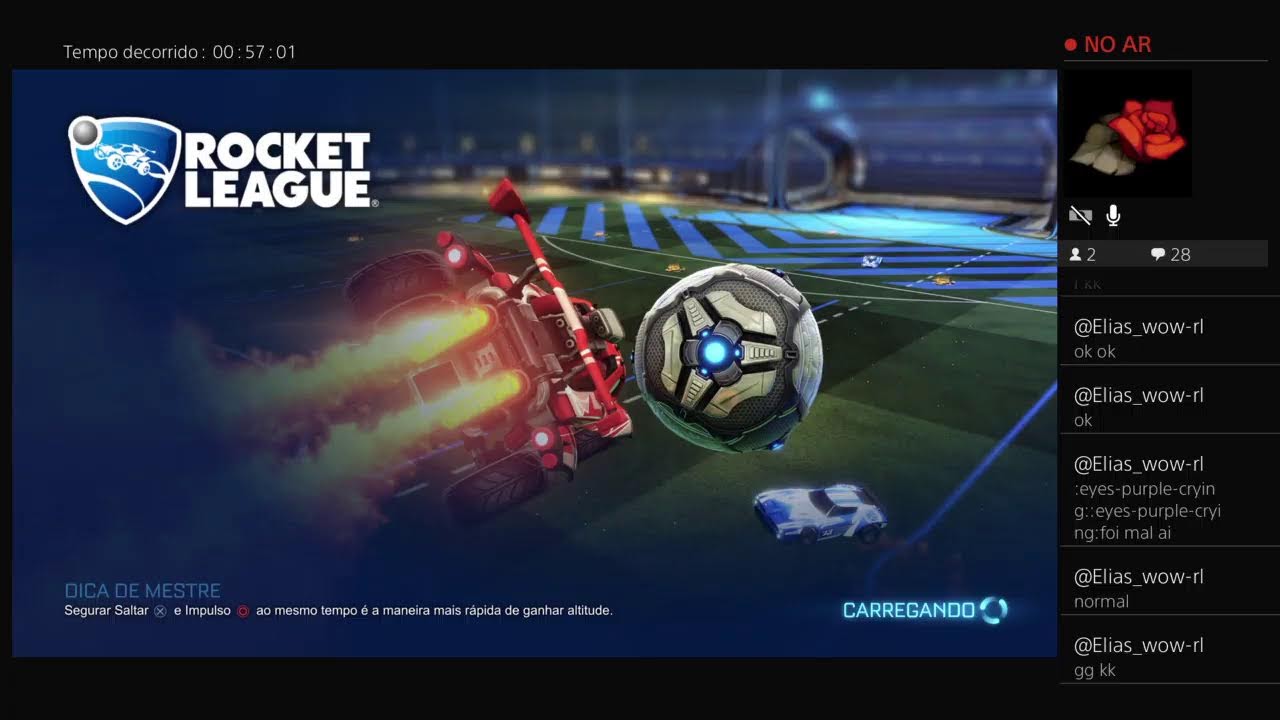 Rocket league jogando com os inscritos