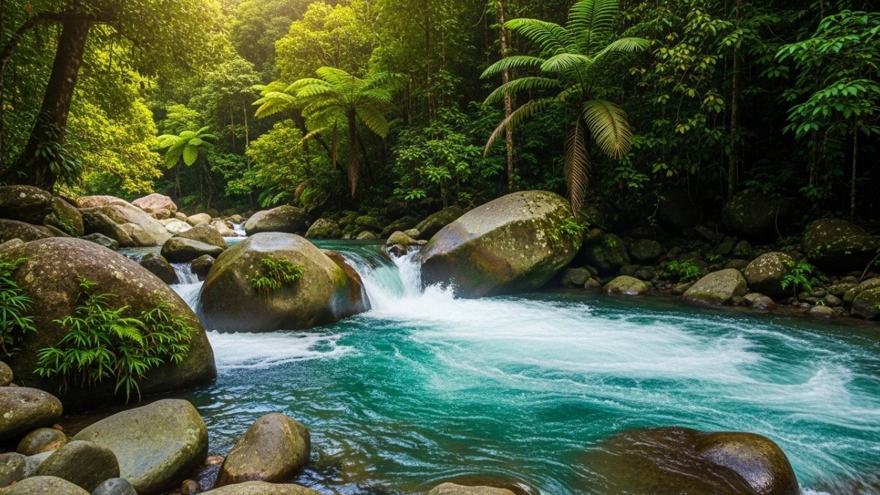 Forest Riverside Serenity 🌊 | Live Calming Water for Deep Rest