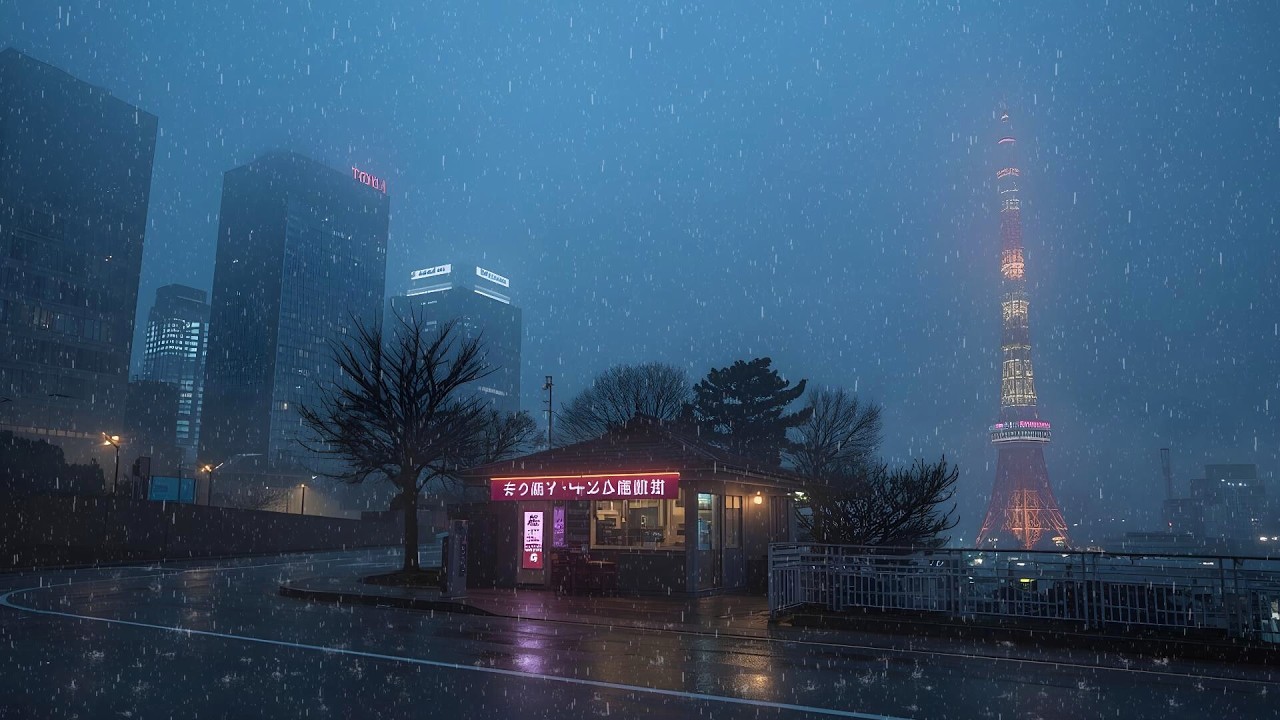 Vintage 80s Rainy Café 🌧️ Lofi Beats for Productivity
