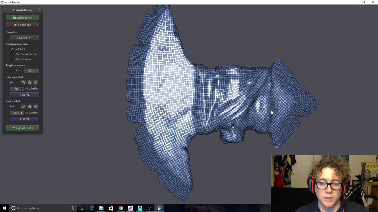 Instant Meshes - Free Quad Polygon Reduction Tool