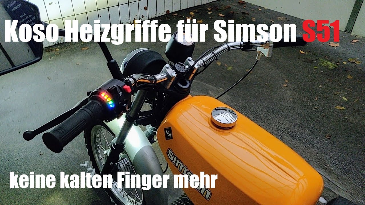Koso Heizgriffe für Simson S51 | Einbau | keine kalten Finger mehr