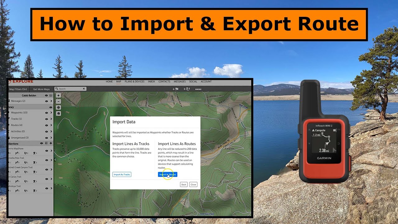 Garmin Earthmate Import & Export Route