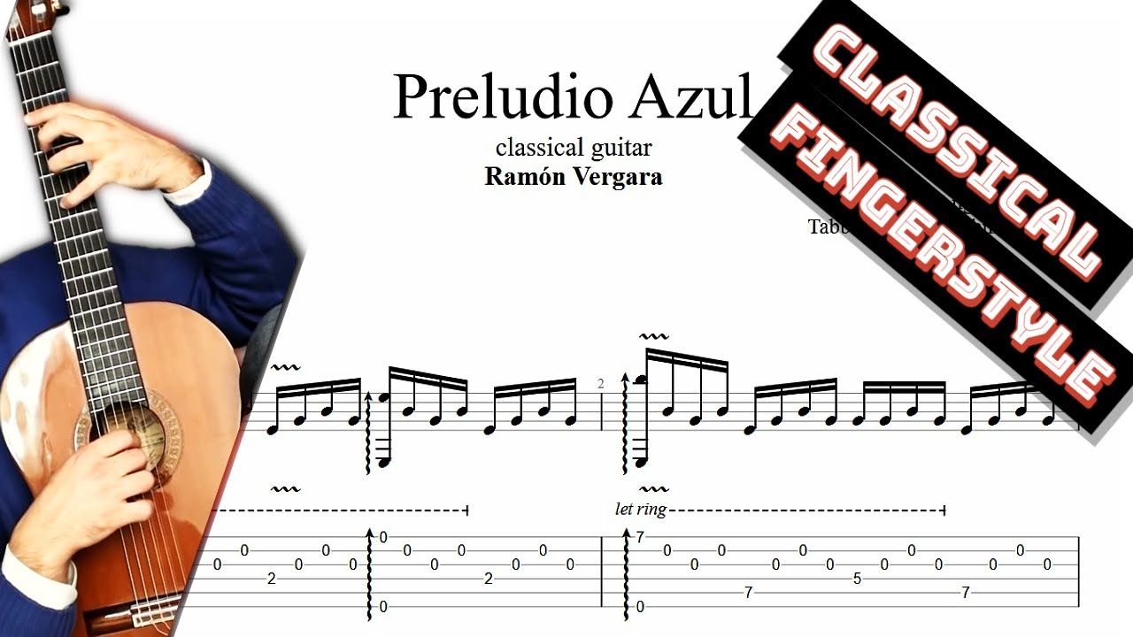 Preludio Azul TAB - classical guitar tabs (PDF + Guitar Pro)