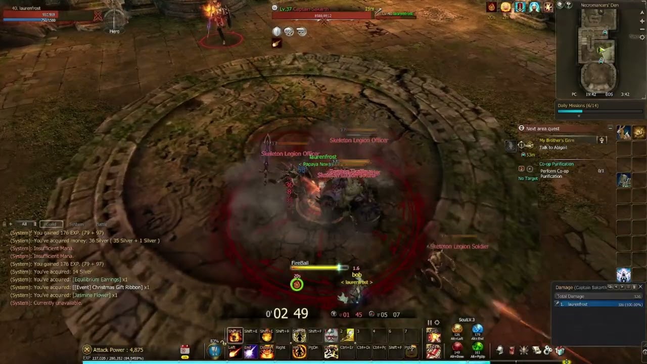 Echo of soul Fire sorc necro den hero solo dungeon #echoofsoul