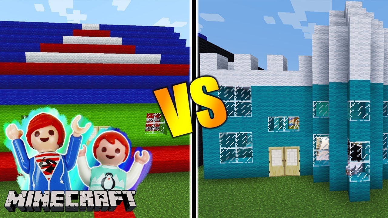 Minecraft Playmobil Build Battle: JULIAN VOGEL HAUS vs EMMA VOGEL HAUS! Welches Haus passt besser?