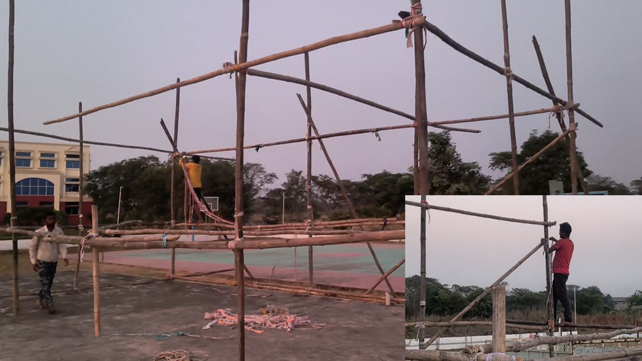 Bamboo Pandal+Pipe pandal || Pooja Tent House Janjgir