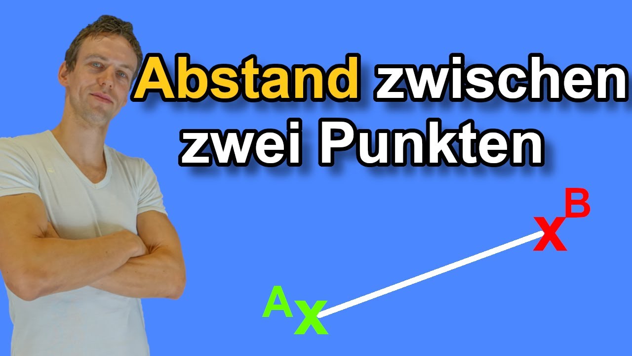 Abstand von zwei Punkten mit Satz des Pythagoras, Erklärung mit Aufgabe zum üben | LehrerBros