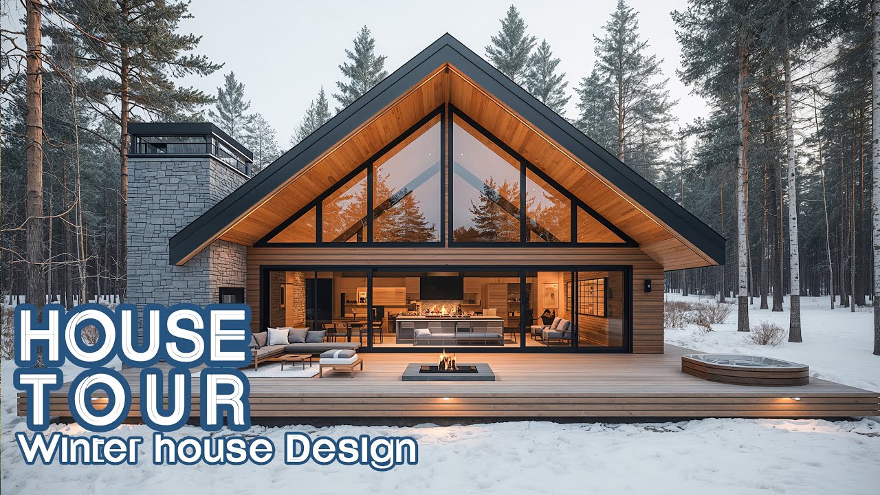 Winter house Design | Cozy Winter Forest Retreat Interior