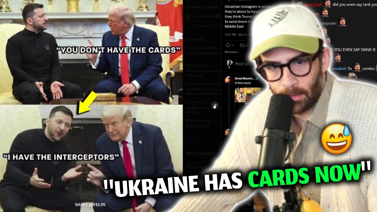 is Trump really begging Zelensky to send drone interceptors to the Middle East 🤔 Hasanabi reacts