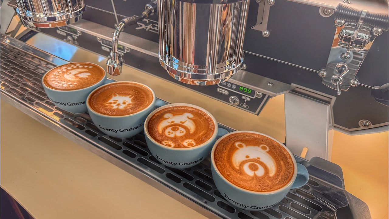 How to make Basic Latte Art | Bear | Cat | Dog | Fish |