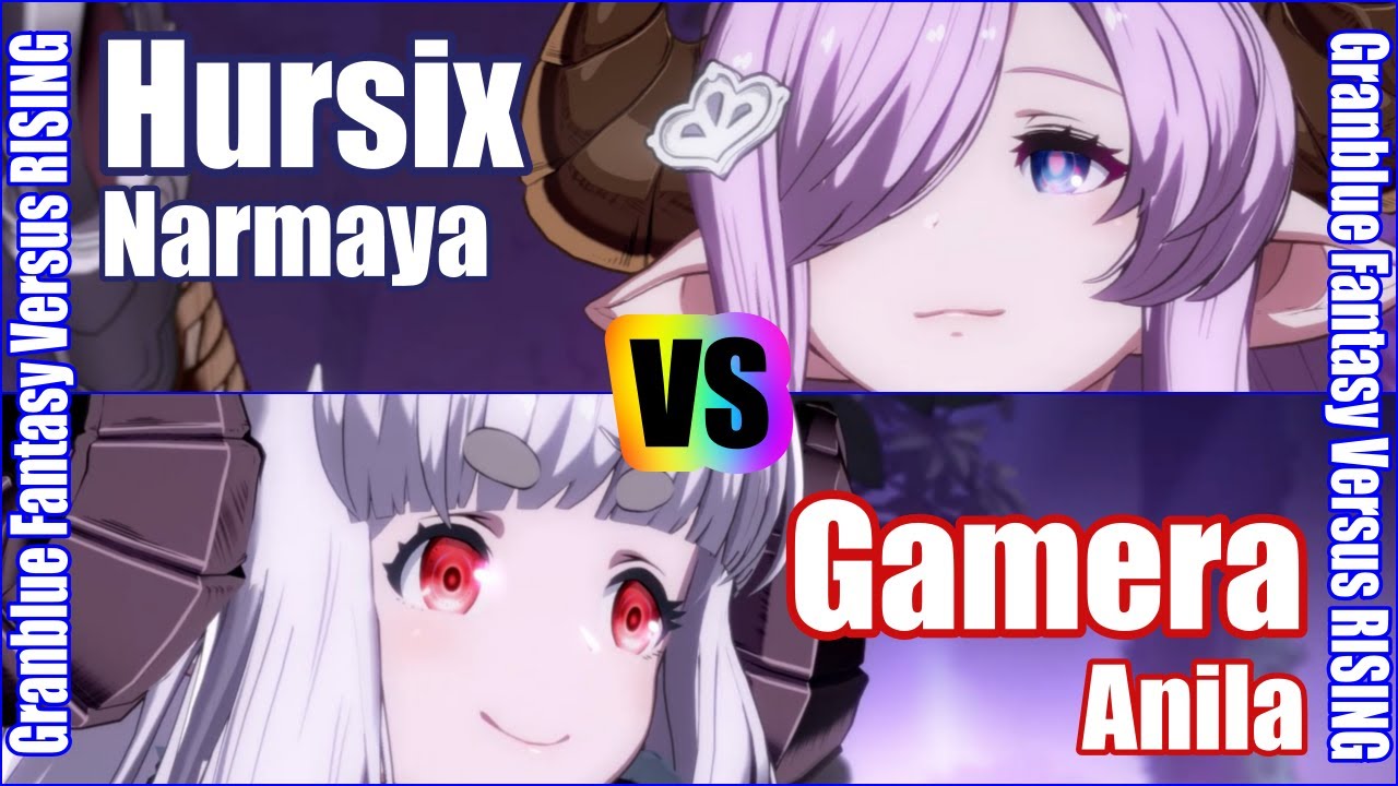 [GBVSR] (4K) Granblue Fantasy Versus Rising Rank match  Hursix (Narmaya) vs Gamera (Anila)